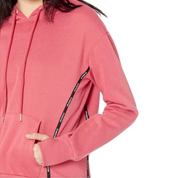 Bebe Mini Logo Tape Ribbed Insert Hoodie NWT - Picture 4 of 16